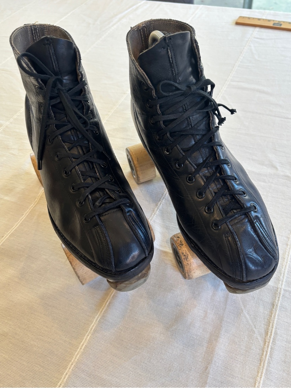 Vintage Betty Lytle Styled by Hyde Chicago Roller Skates Black Leather quad 9